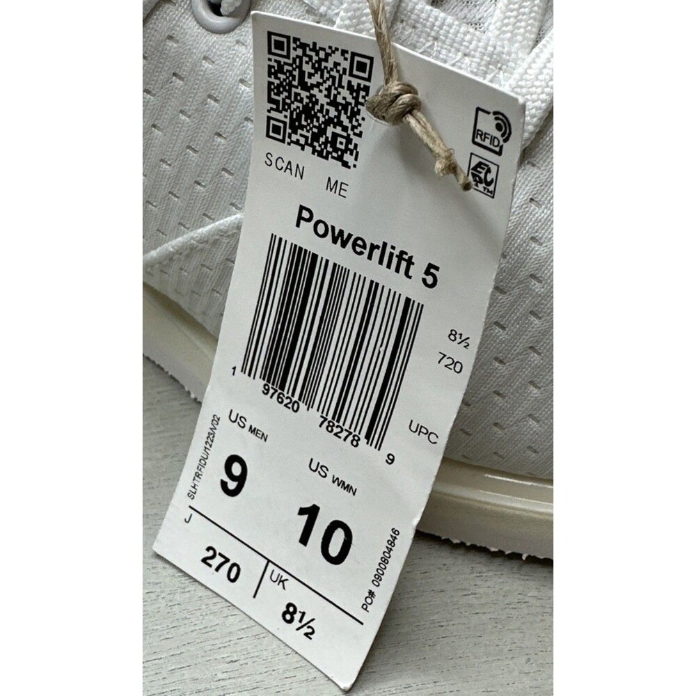 Adidas Powerlift 5 Weight Lifting Shoes JP9878 White Navy Orange Men’s Size 9 - Picture 7 of 7